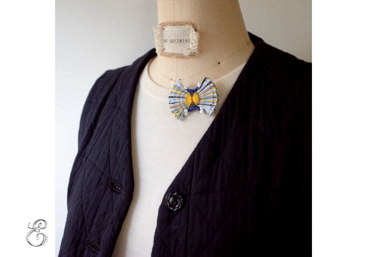 Broche en tissu plif noup olb