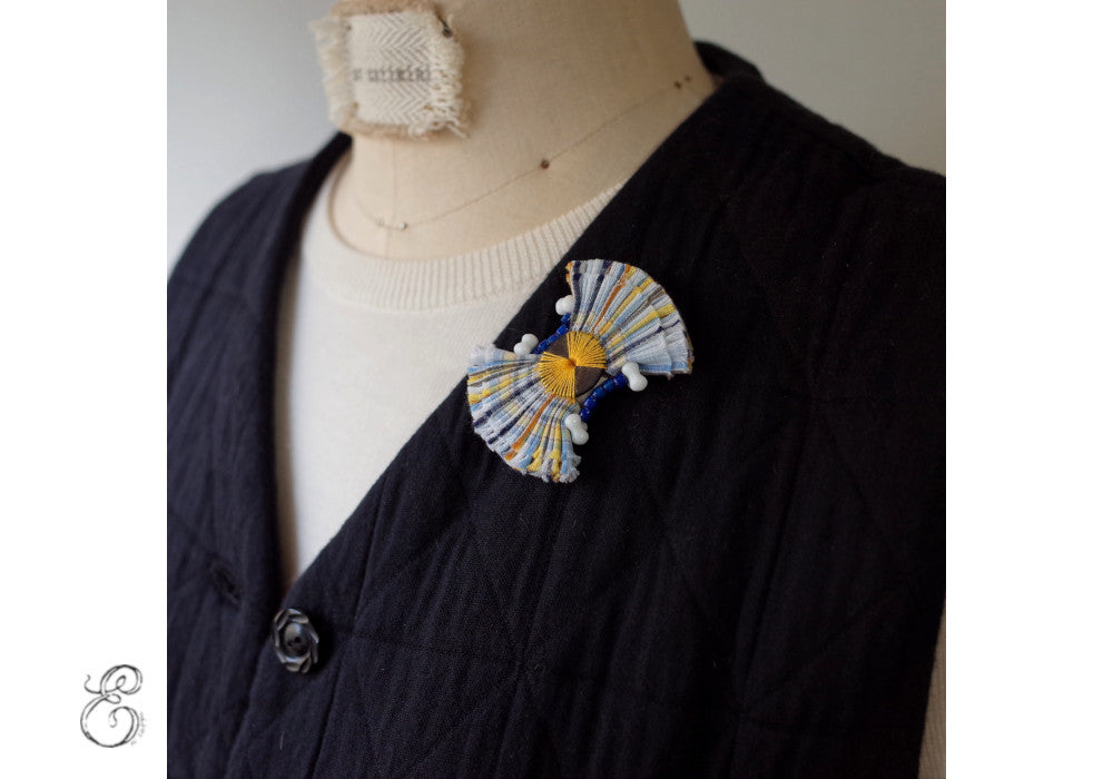 Broche en tissu plif noup olb