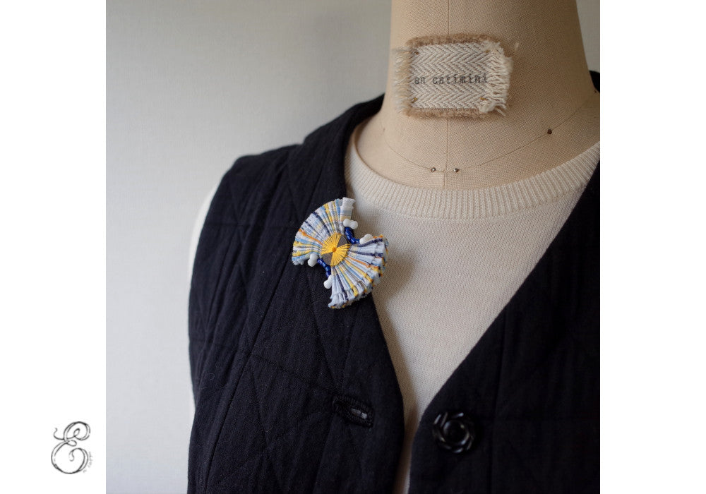 Broche en tissu plif noup olb