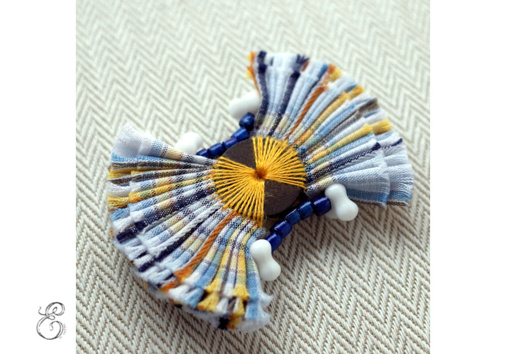 Broche en tissu plif noup olb