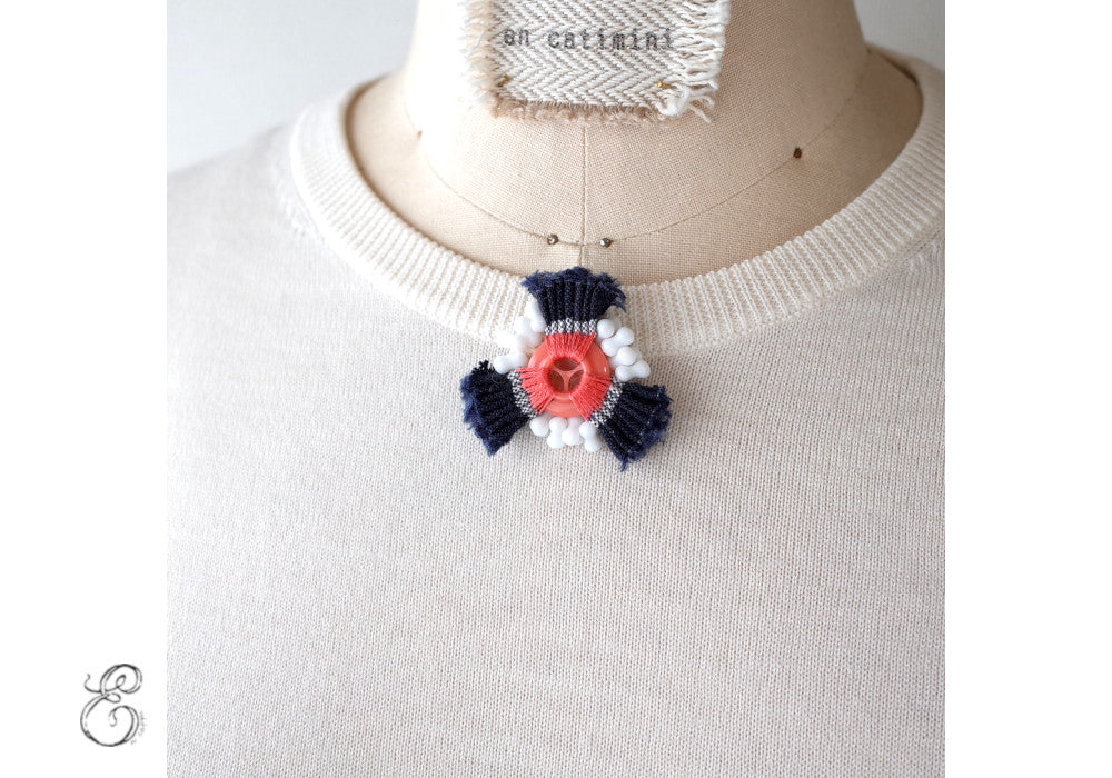 Broche en tissu plif ptri sbn