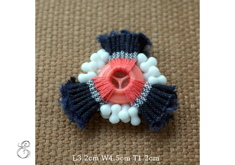 Broche en tissu plif ptri sbn