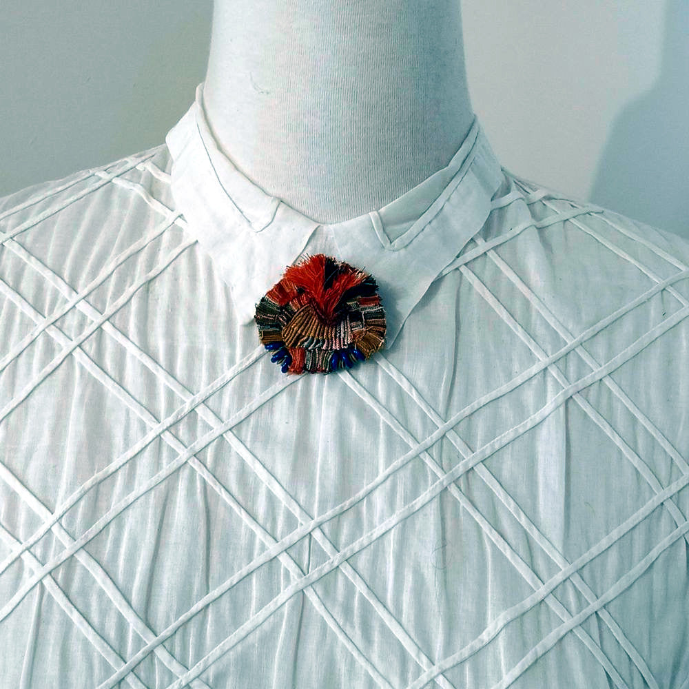 Broche en tissu plif msnrond