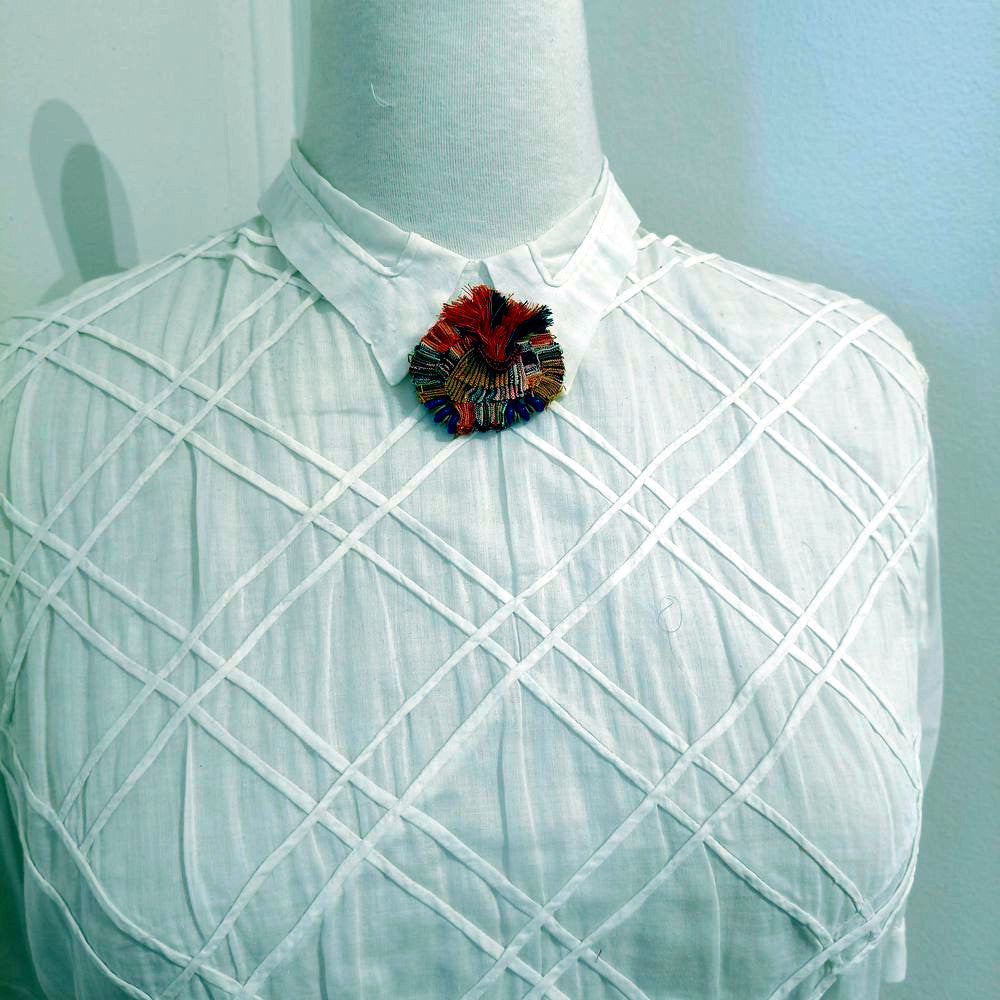 Broche en tissu plif msnrond