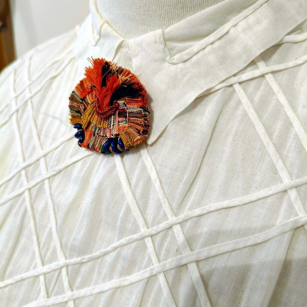 Broche en tissu plif msnrond