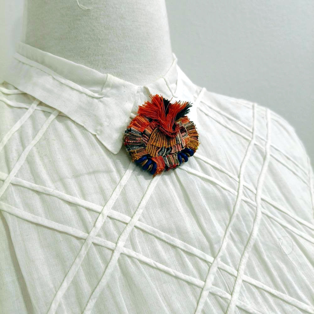 Broche en tissu plif msnrond